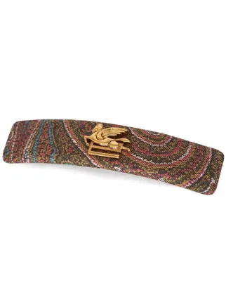 【Etro】Floral Paisley Silk Hair Clip ETRO paisley-print Hair Clip | Brown | FARFETCH CA