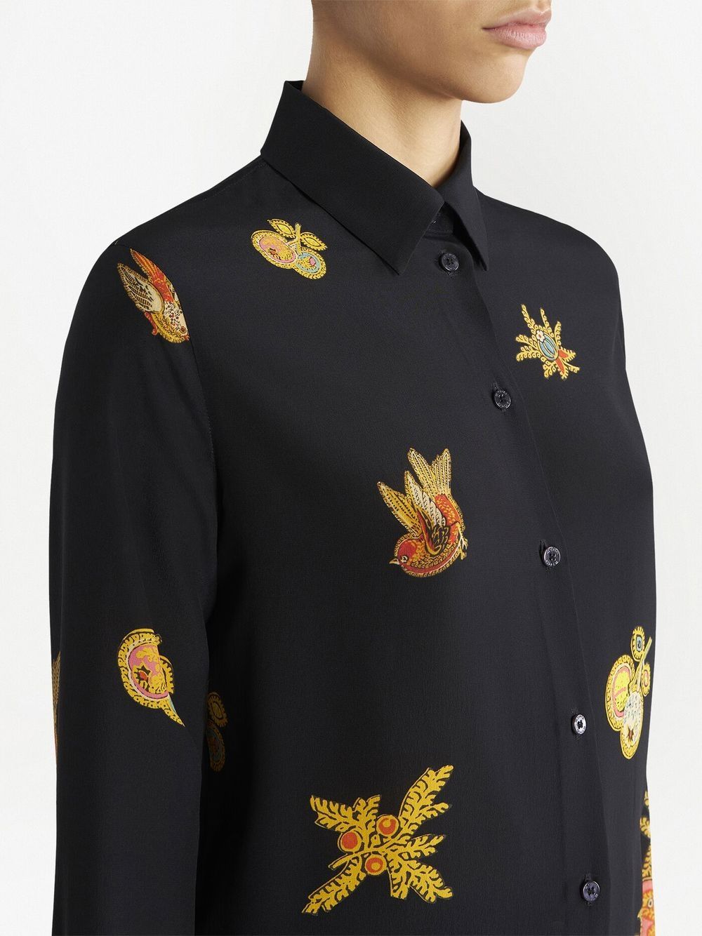 Affordable ETRO ornamental-print silk shirt Women