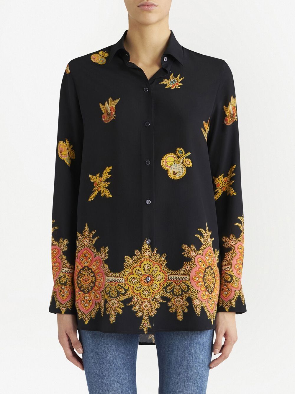 Affordable ETRO ornamental-print silk shirt Women