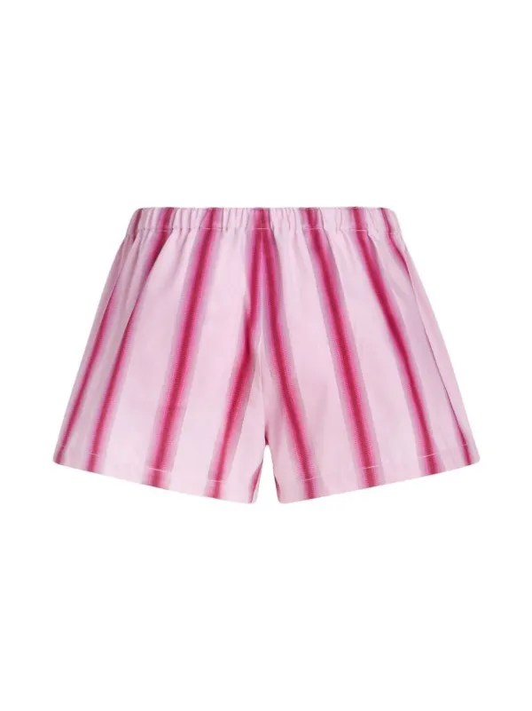 ETRO stripe-print button-fastening Shorts - Farfetch