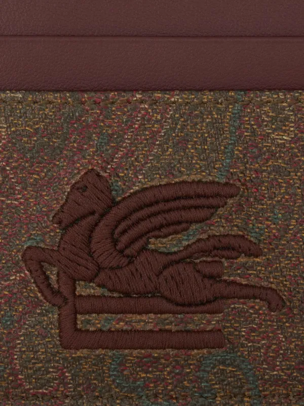 ETRO paisley-print Embroidered Cardholder - Farfetch
