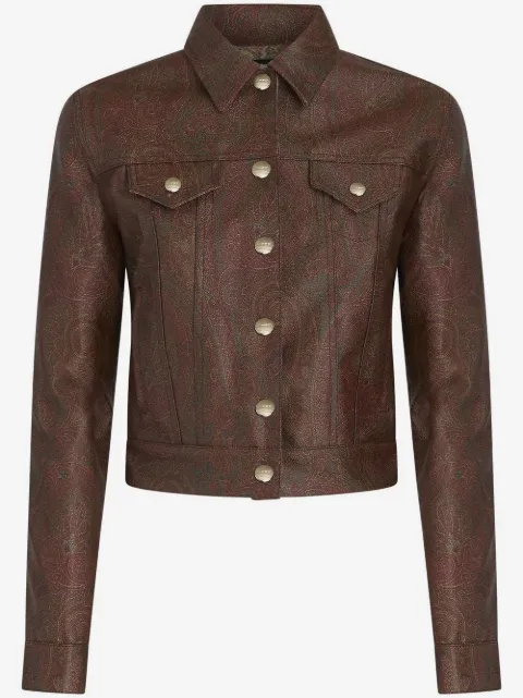 ETRO veste crop à motif cachemire