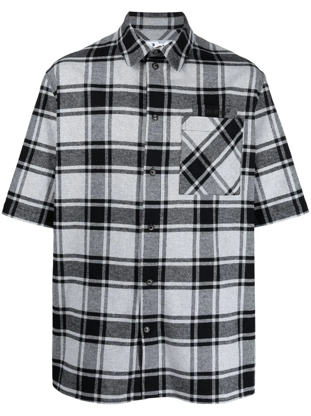 

Off-White checked short-sleeve shirt - Black