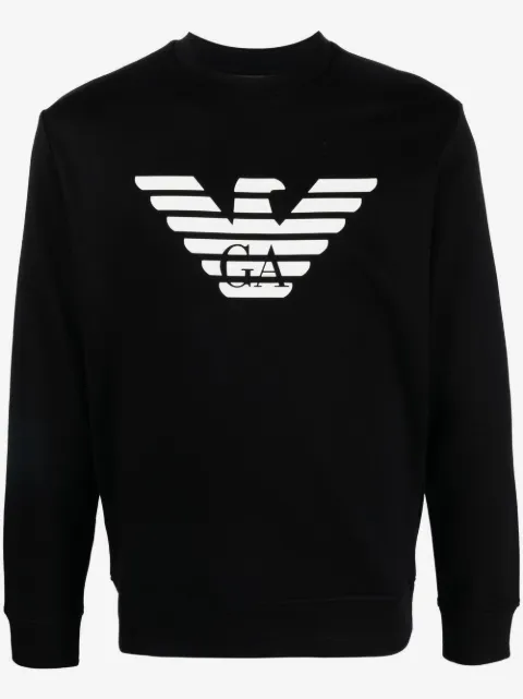 Emporio Armani logo-print cotton sweatshirt