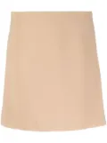 Theory contrast-stitch mini skirt - Brown