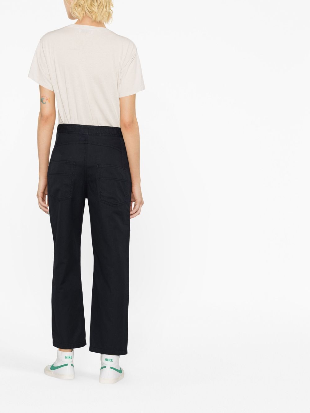 Isabel Marant Étoile Pandore Cotton Cropped Trousers In Blue | ModeSens