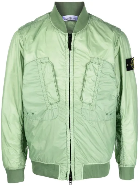 Stone Island logo-patch bomber jacket