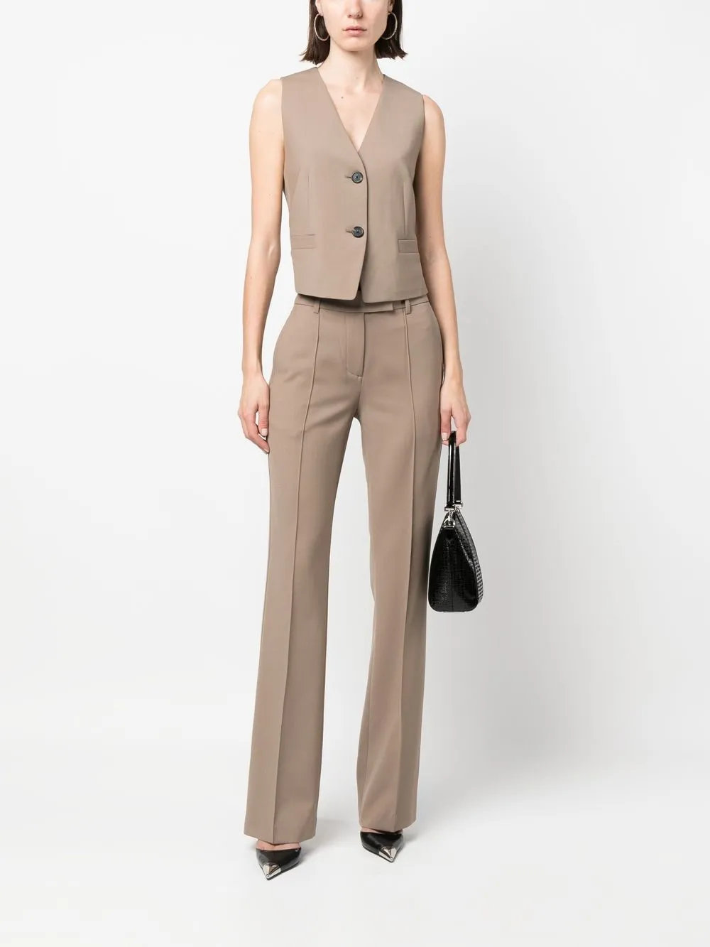 Helmut Lang Uitgesneden top - Beige