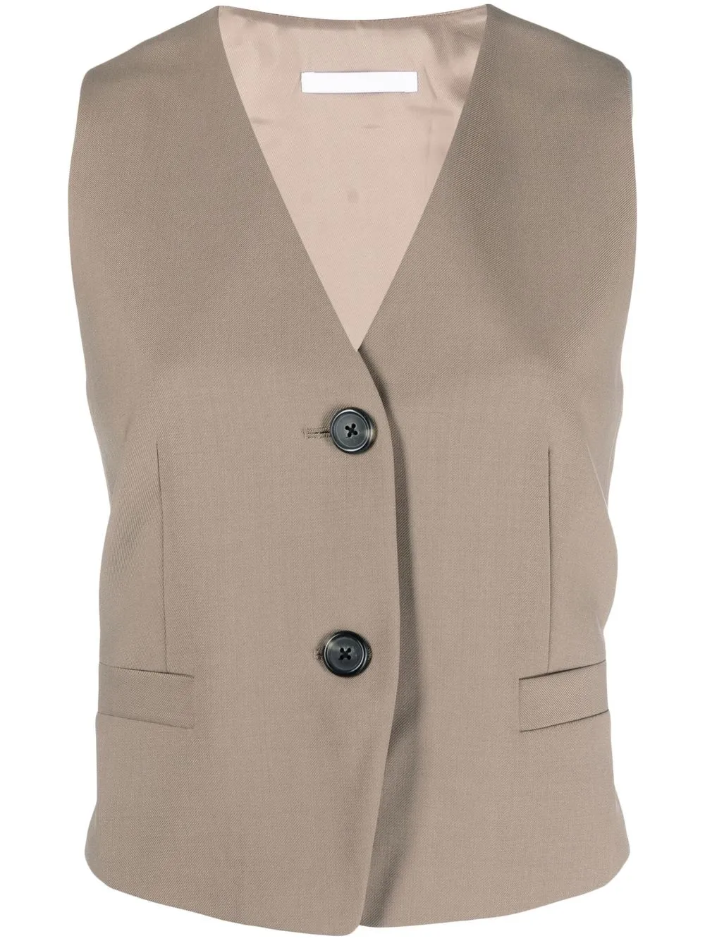 

Helmut Lang Tuxedo cut-out vest - Neutrals