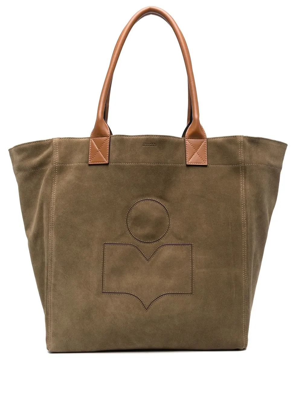 

Isabel Marant logo-embroidered suede tote bag - Neutrals