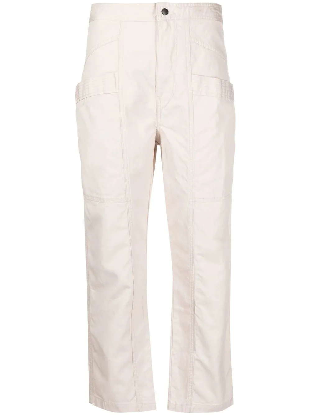 

Isabel Marant Étoile straight-leg cotton trousers - Neutrals