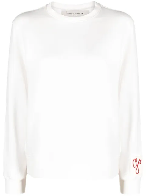 Golden Goose sudadera con cuello redondo y parche del logo