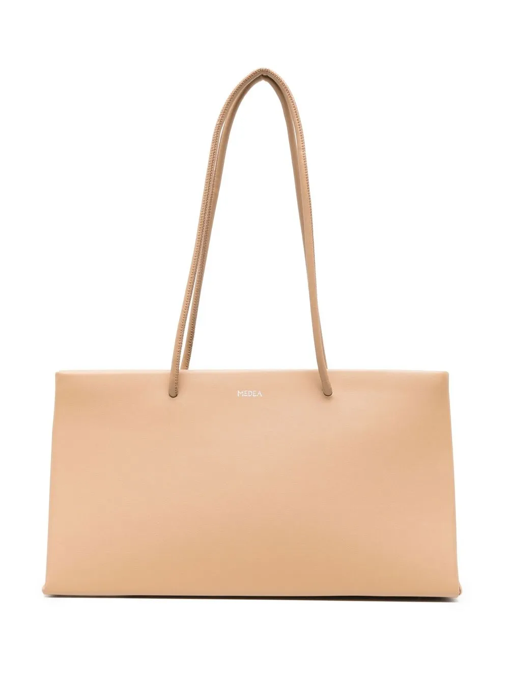 

Medea logo-stamp tote bag - Brown