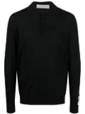 Golden Goose long-sleeve knitted polo shirt - Black
