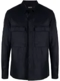 Zegna Pure Linen shirt jacket - Blue