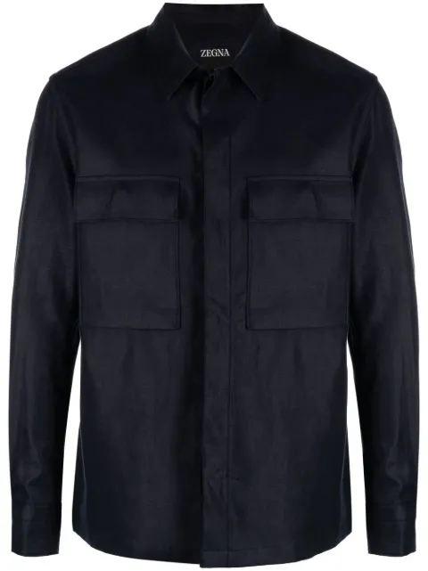 Zegna Pure Linen shirt jacket