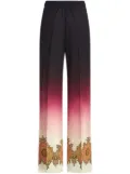 ETRO gradient-effect silk trousers - Red
