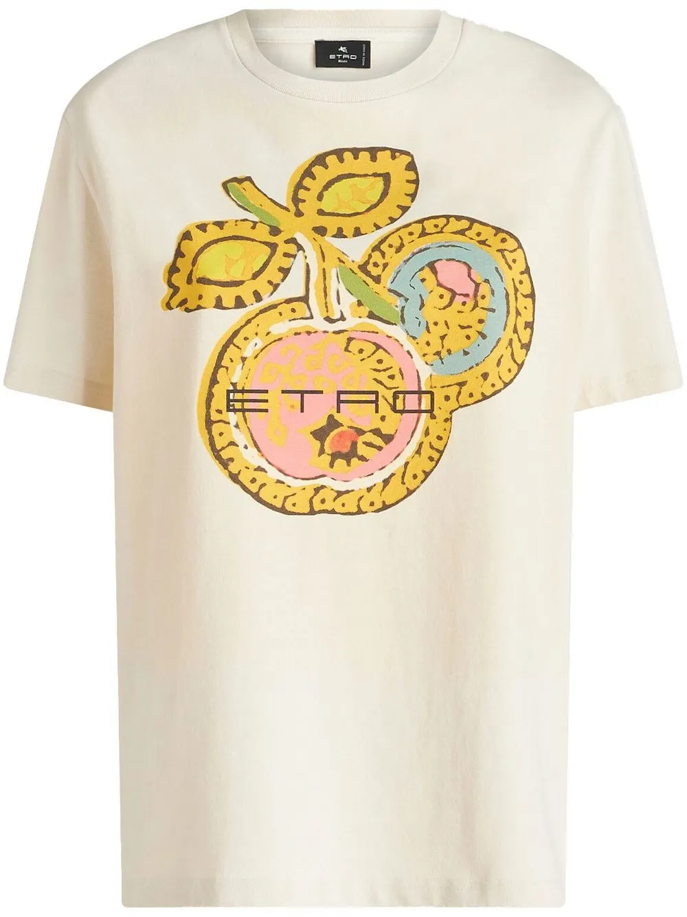 

ETRO graphic logo-print T-shirt - Neutrals