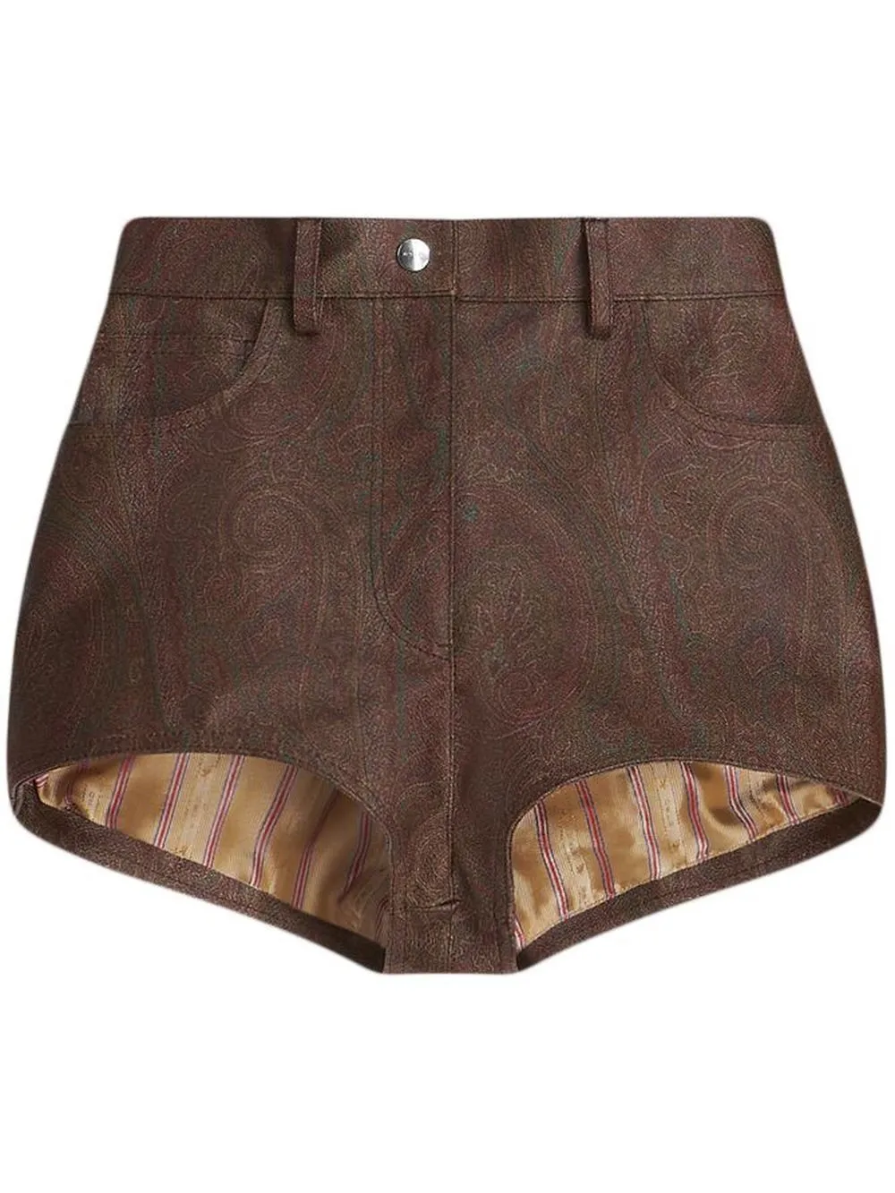 

ETRO all-over paisley-print shorts - Red