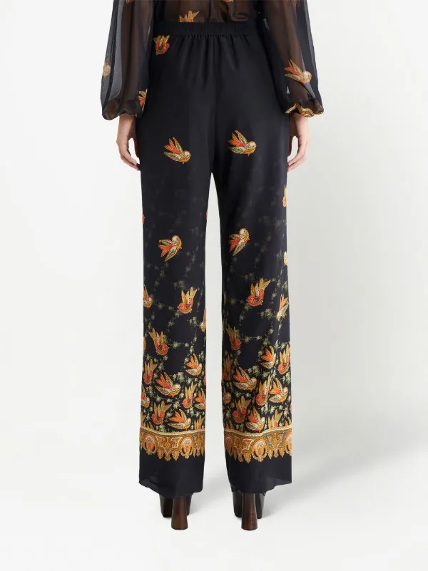 ETRO 洗練 ペイズリー シルク パンツ ETRO ペイズリー シルクパンツ | ピンク | FARFETCH JP