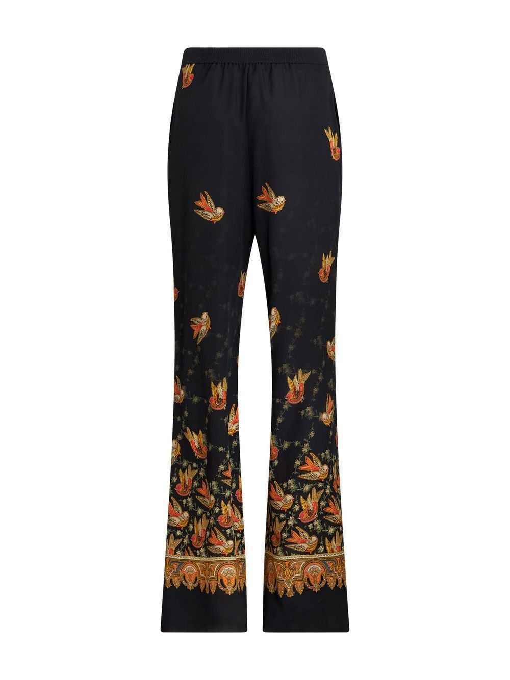 ETRO silk paisley-print straight trousers Women