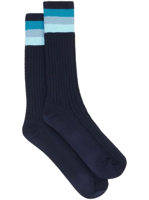 ETRO striped ribbed-knit socks 