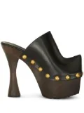 ETRO studded leather platform clogs - Black