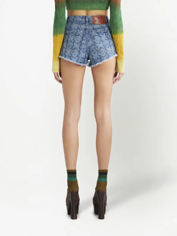 High waisted tie jean on sale shorts