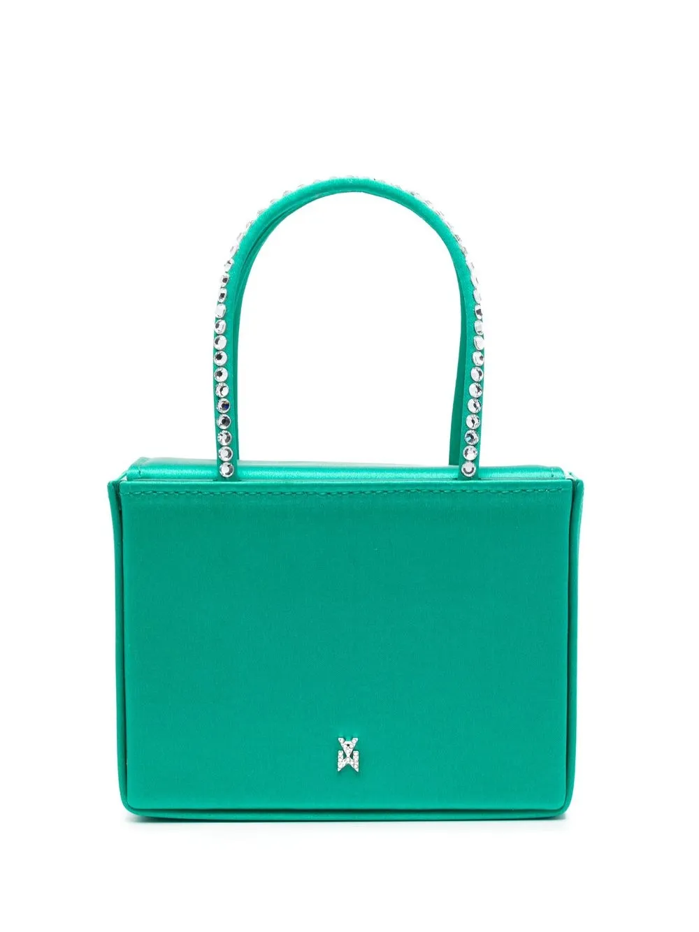 Amina Muaddi Gilda Super Mini Tote Bag In Green