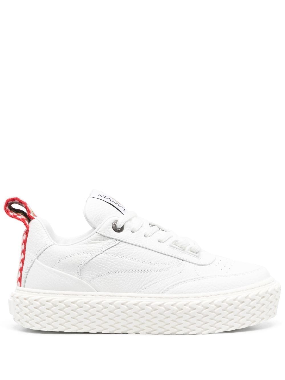 Shop Lanvin Curbies 2 Platform Low-top Sneakers In White