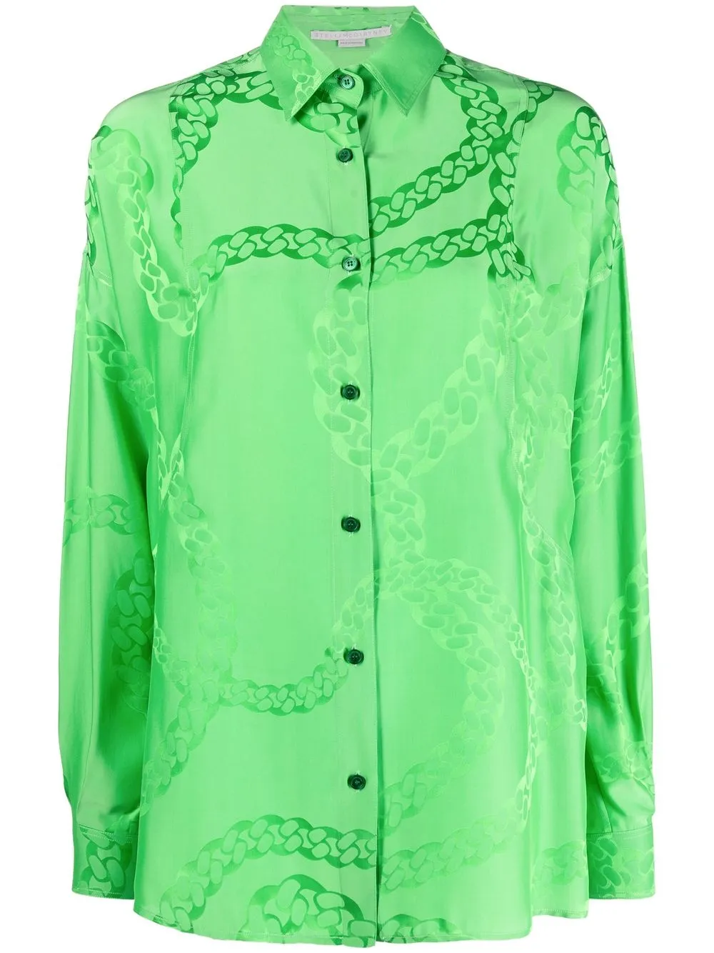 

Stella McCartney Falabella chain-print shirt - Green