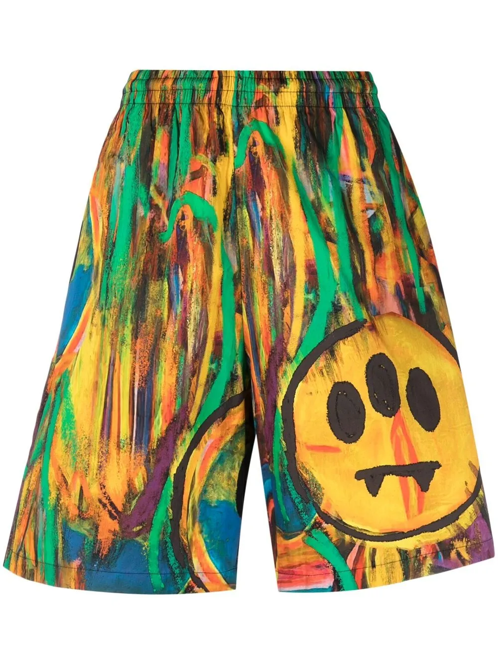 

BARROW hand-painted logo shorts - Yellow