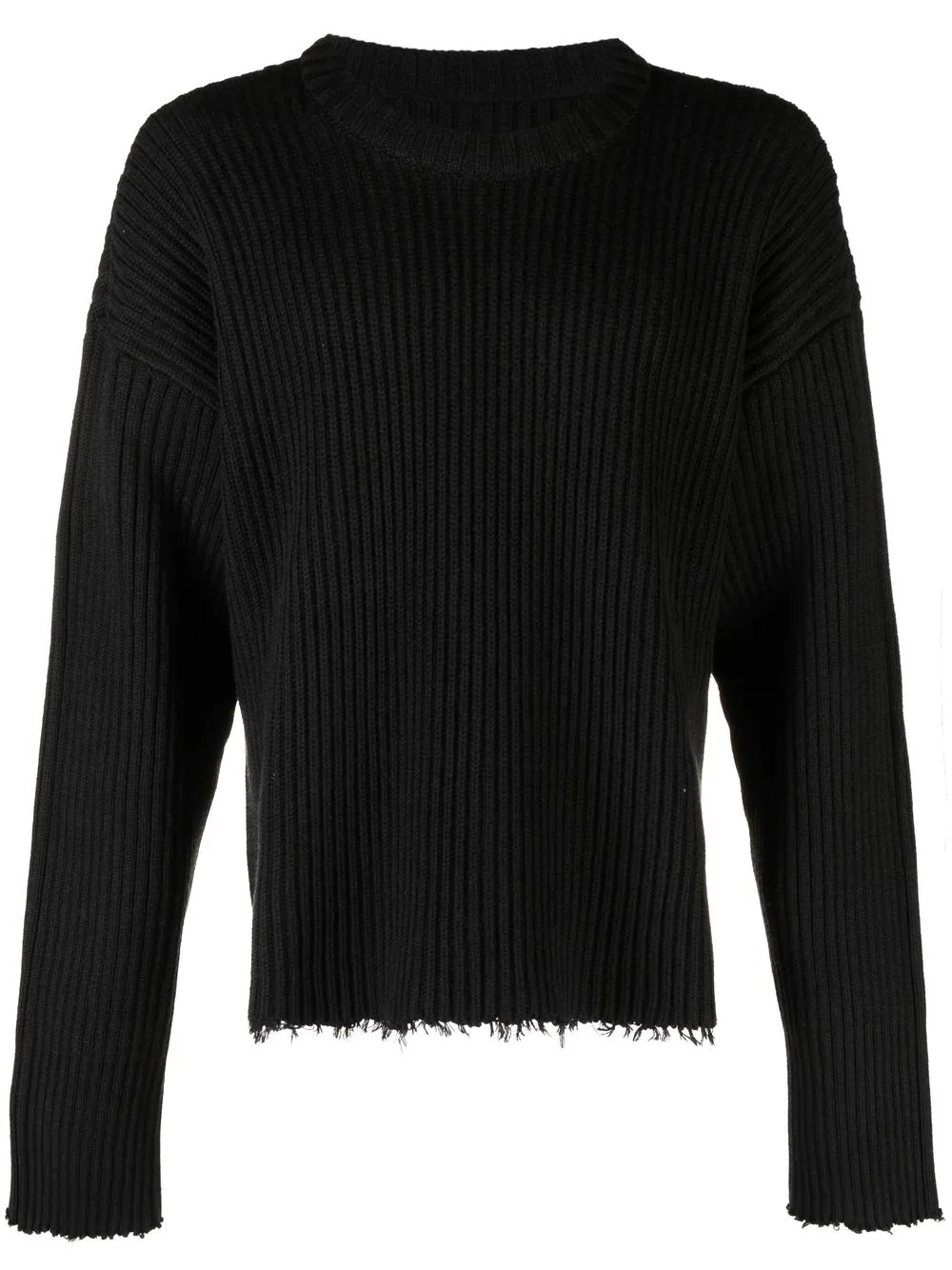 

MM6 Maison Margiela distressed-finish long-sleeved jumper - Black