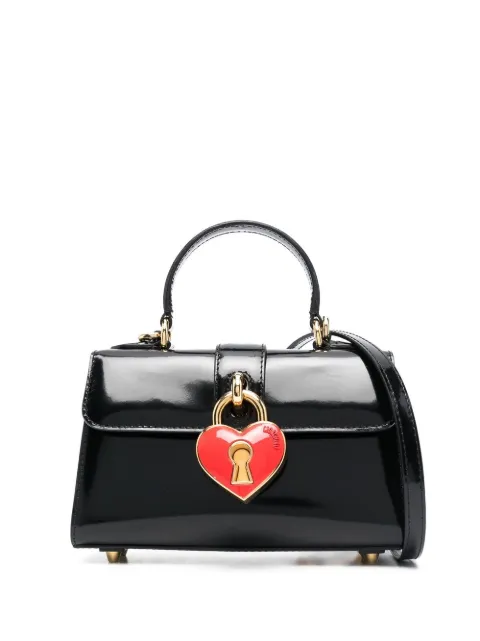 Moschino bolsa crossbody con cierre de corazón