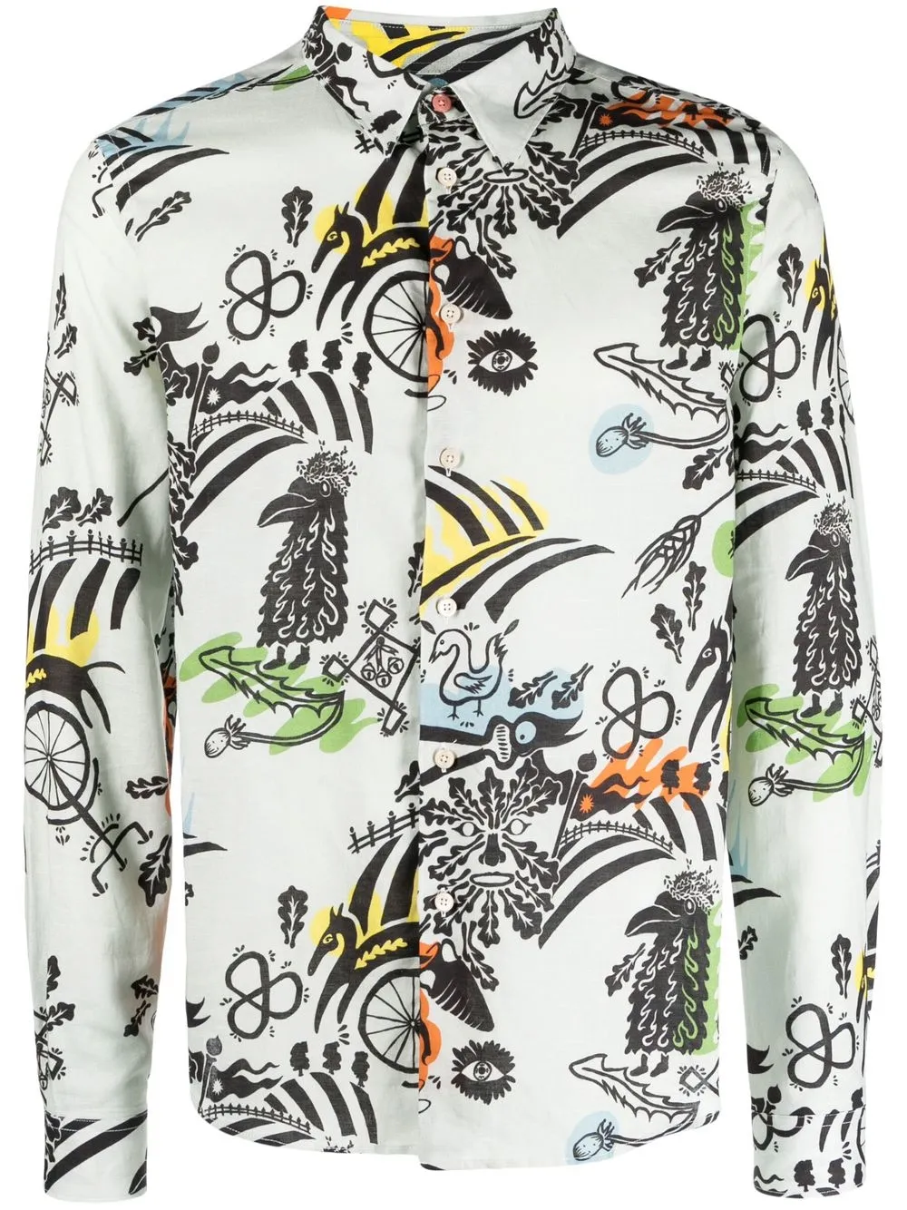 PS Paul Smith graphic-print shirt - Grey