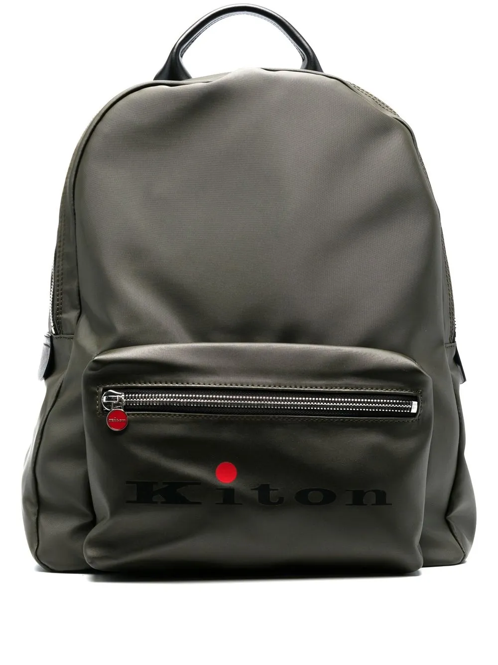 

Kiton logo-print backpack - Green