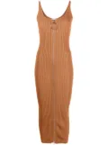 Rabanne sleeveless knitted dress - Brown