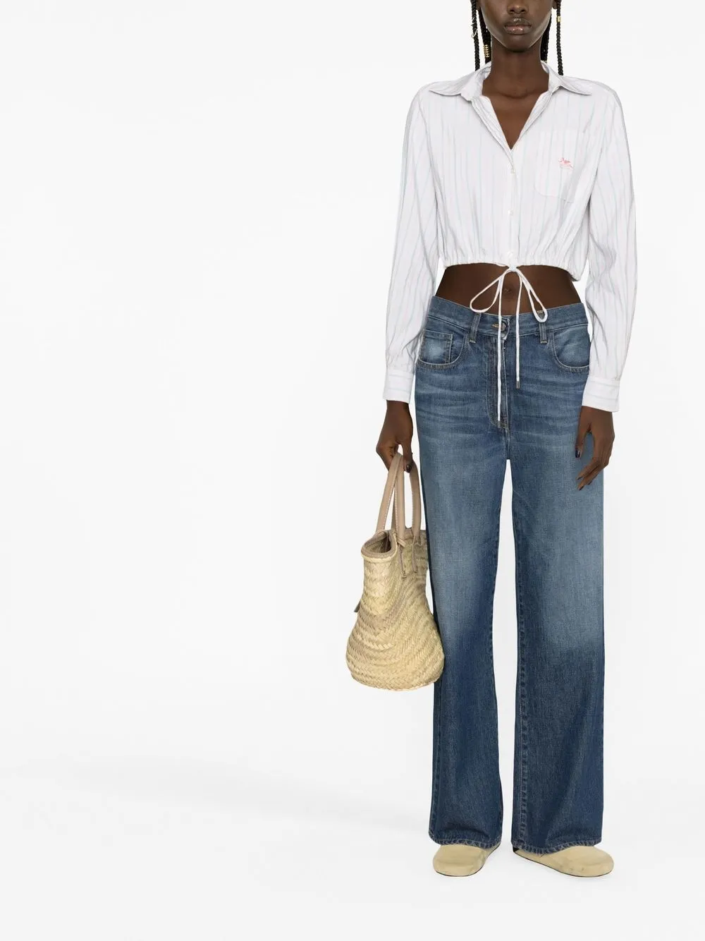 ETRO Cropped blouse - Wit