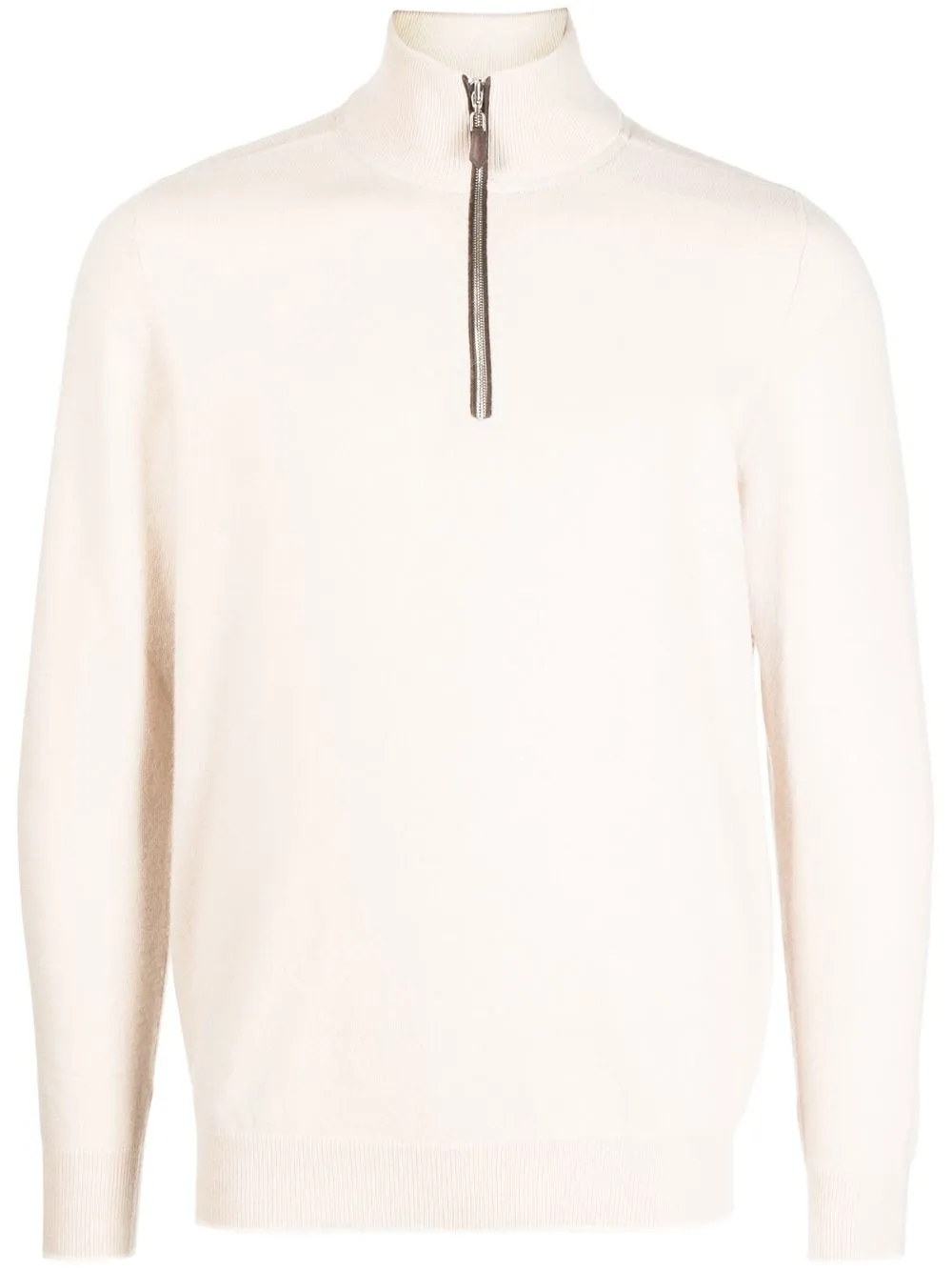 

N.Peal half-zip front cashmere jumper - White