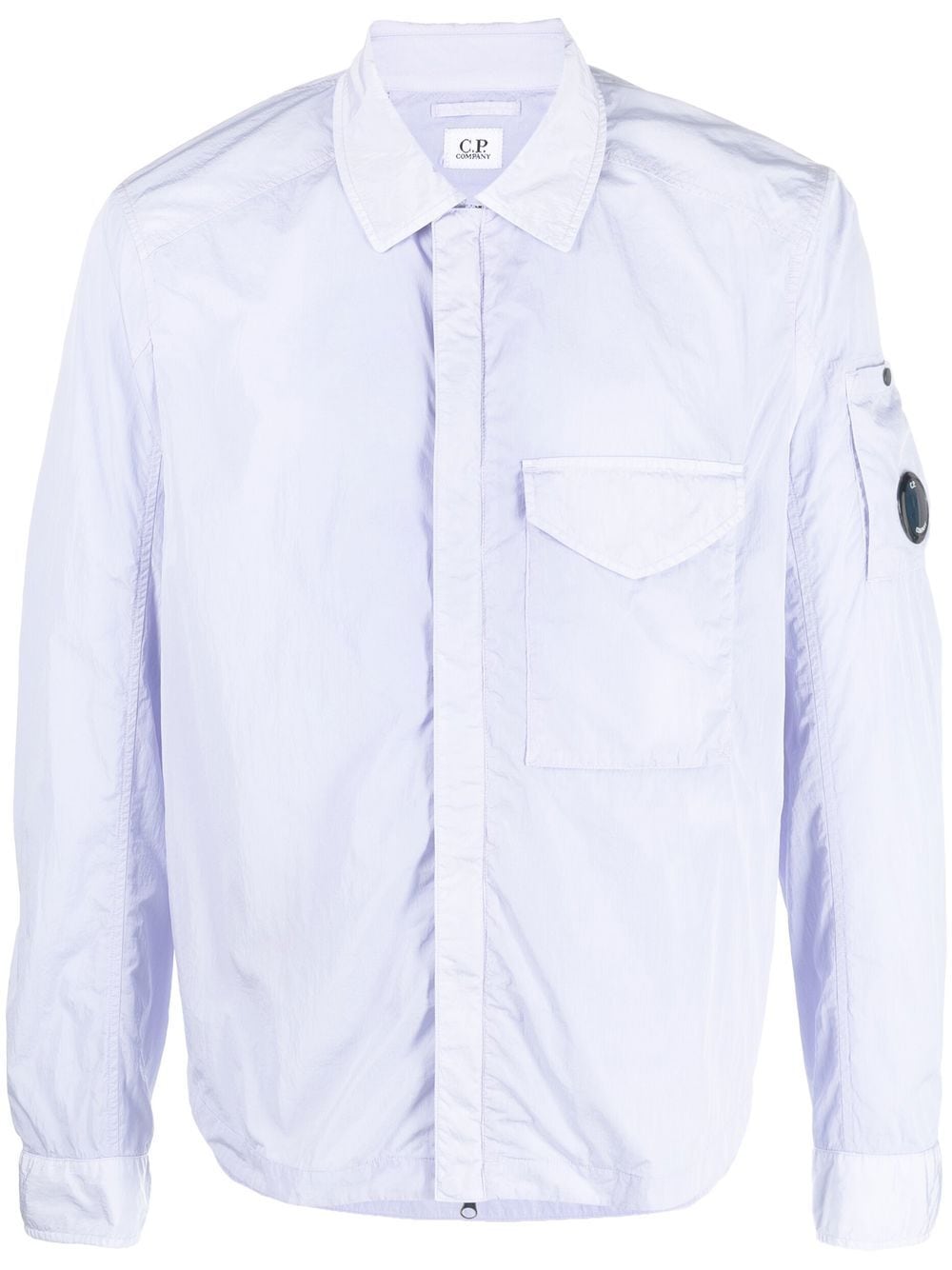 C.p. Company Lens-detail Lightweight Shirt Jacket In Blue
