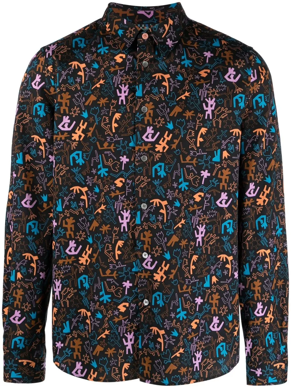 

PS Paul Smith camisa manga larga con estampado gráfico - Negro