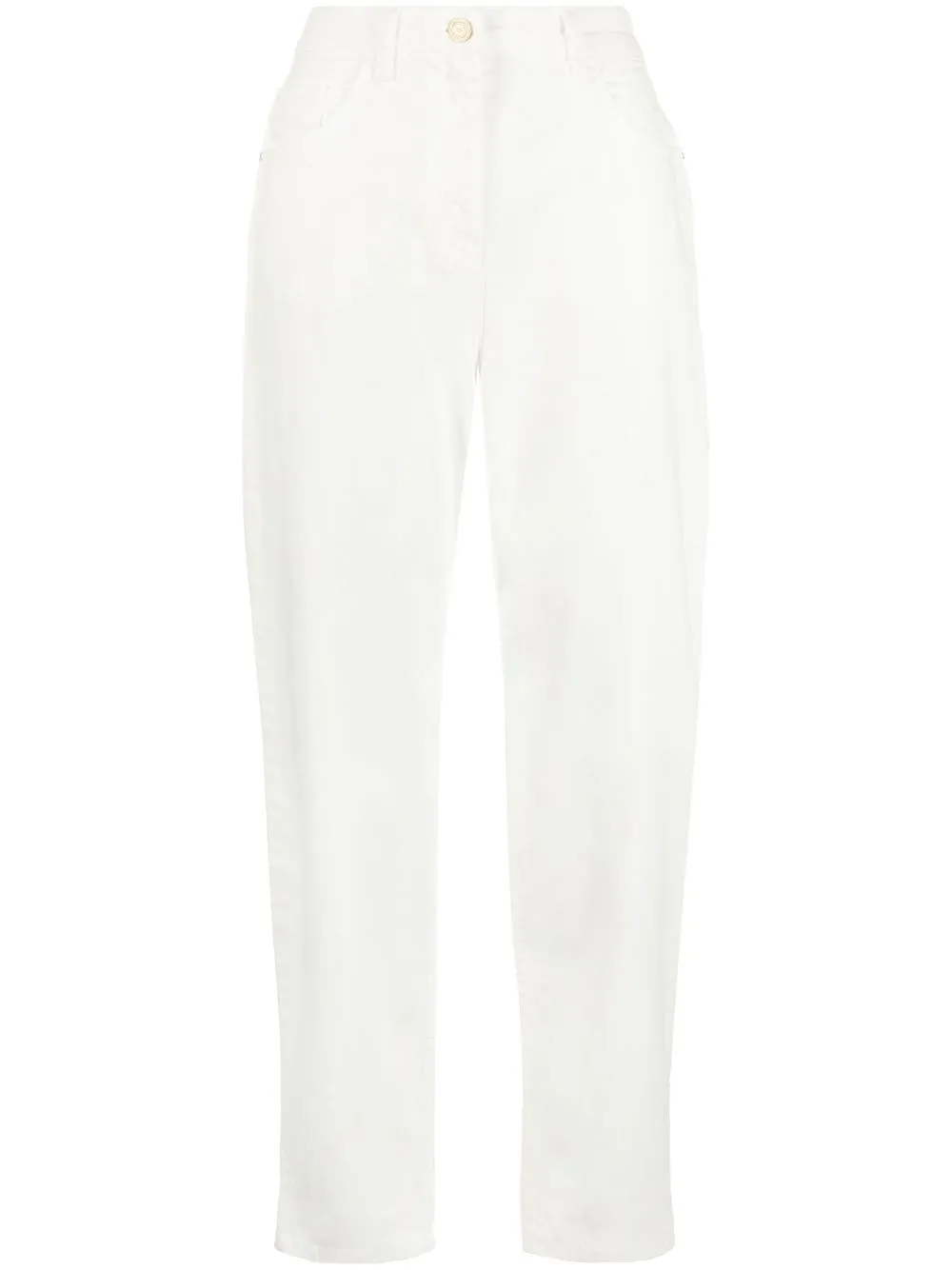 

Elisabetta Franchi high-rise tapered jeans - White