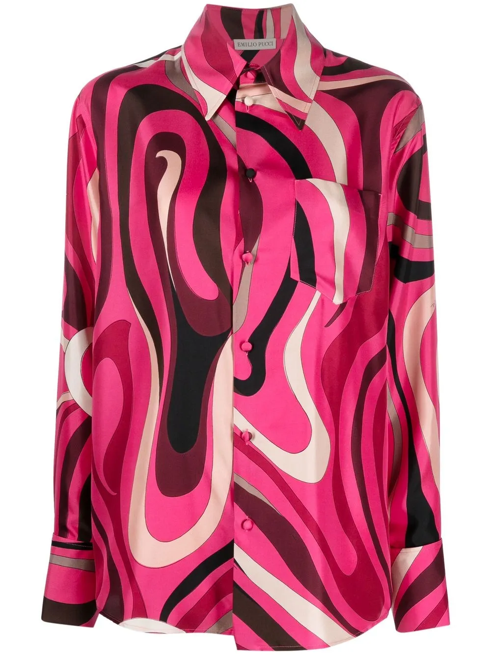 

PUCCI abstract-print long-sleeve blouse - Pink