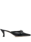 BY FAR Evelyn leather mules - Black