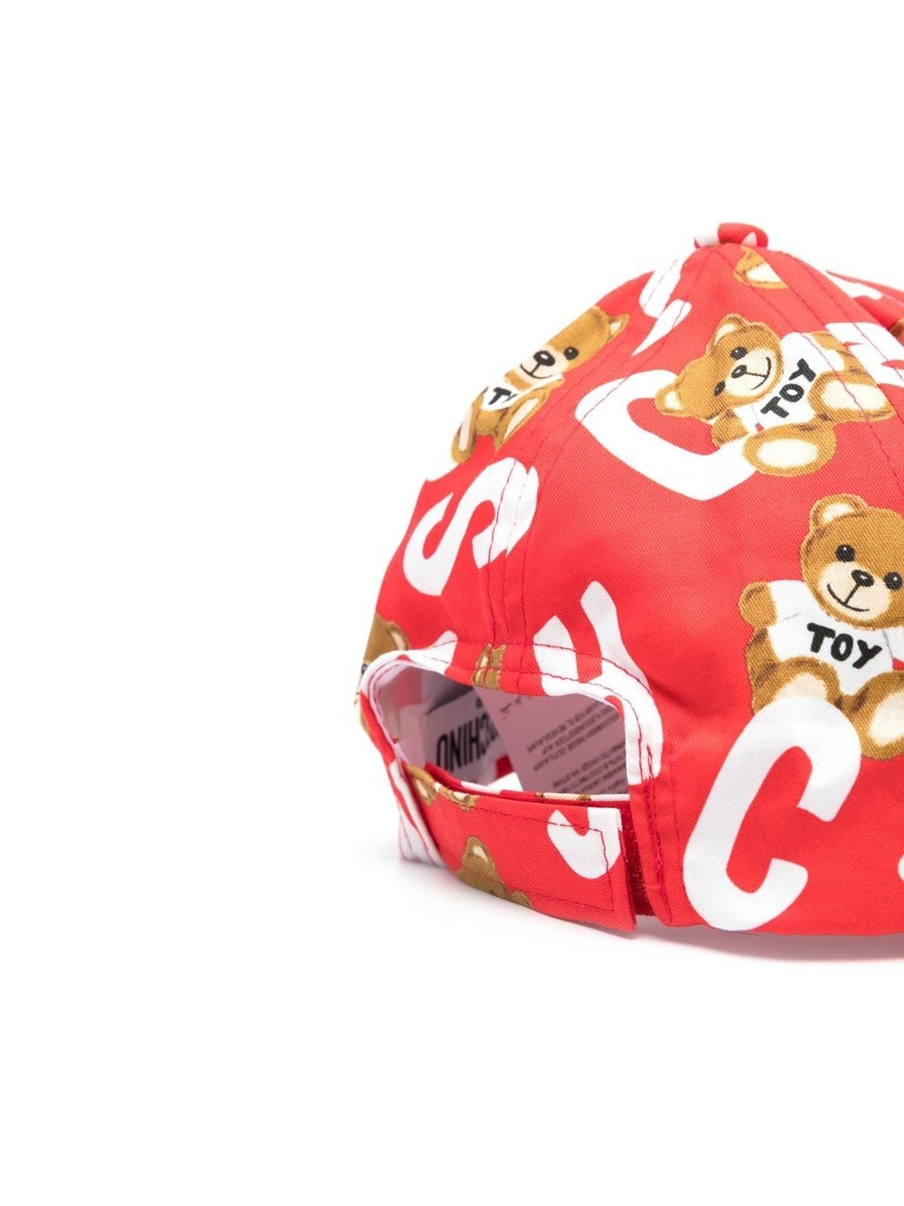 Shop Moschino Teddy Bear Logo-print Baseball Cap In 红色