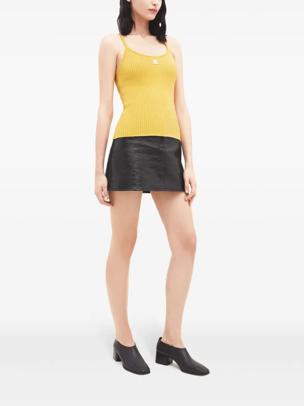 Courrèges Decolleté tanktop Geel