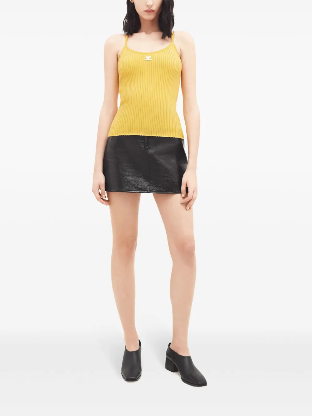 Courrèges Decolleté tanktop Geel