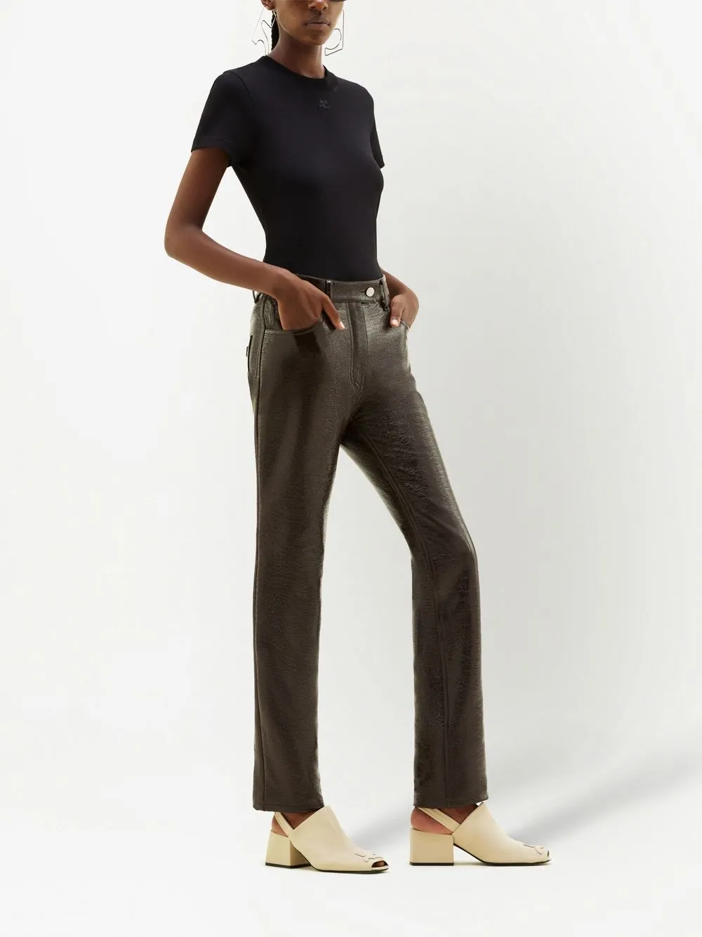 Courrèges Straight broek Bruin