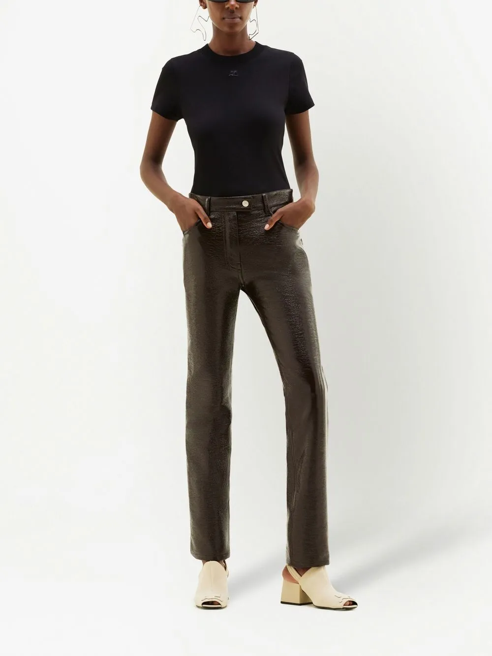 Courrèges Straight broek - Bruin