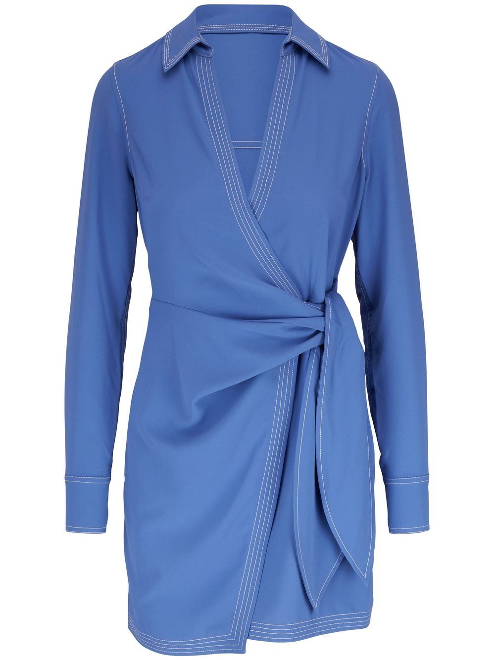 

Veronica Beard tied-waist wrap mini dress - Blue